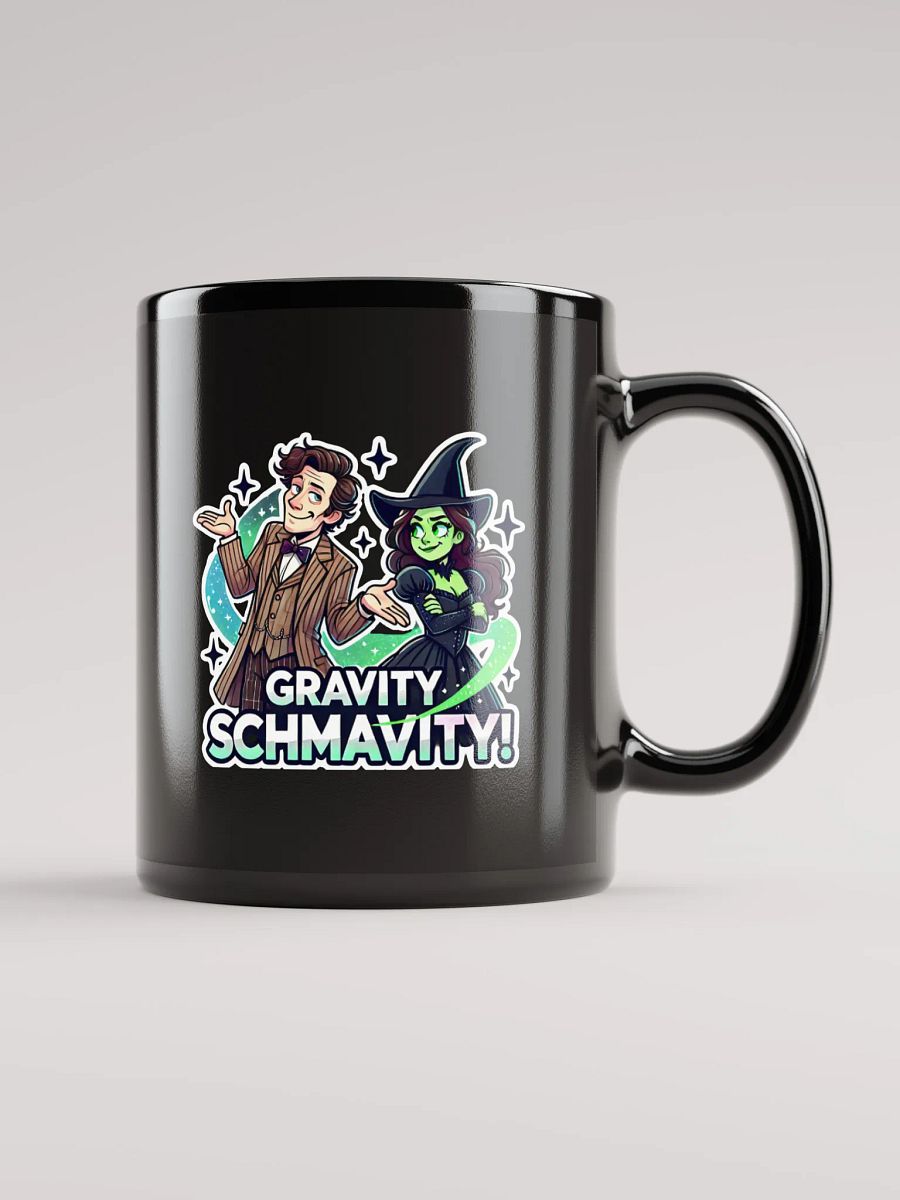 Defying Gravity Schmavity Mug – Black Glossy Doctor Who x Wicked Coffee Cup product image (1)