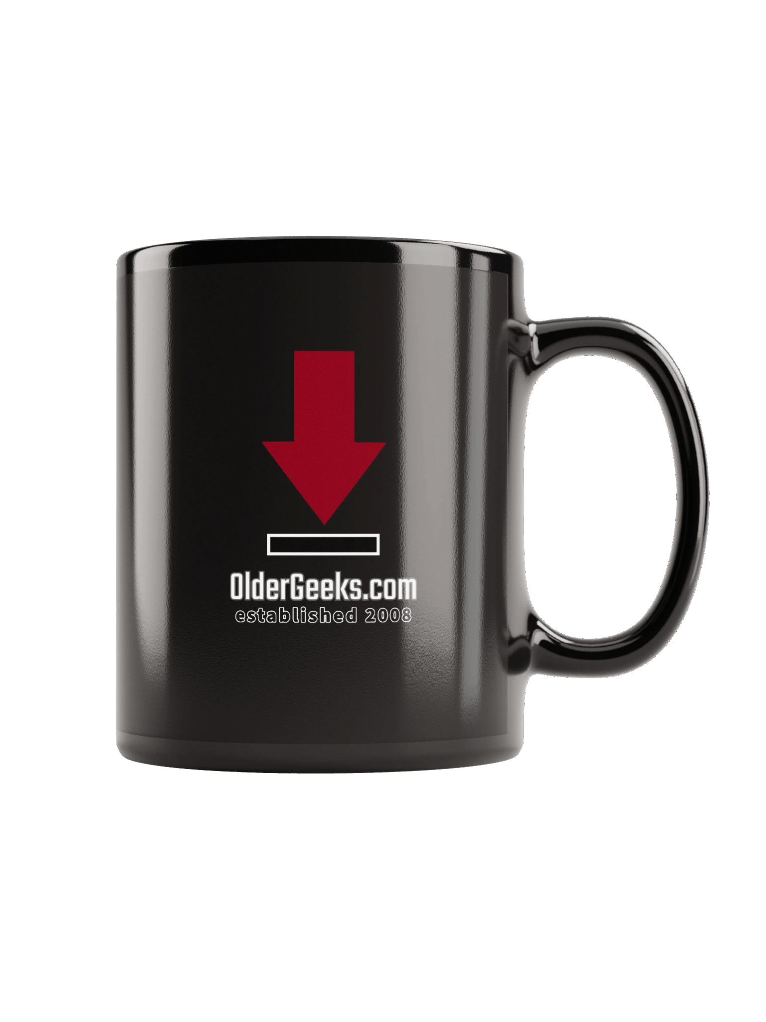 OlderGeeks Black Mug Down Arrow product image (2)
