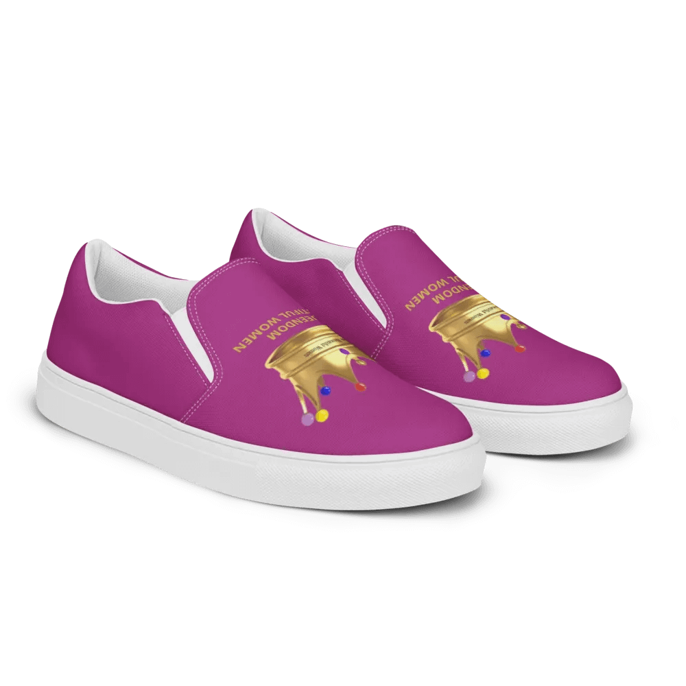 Queendom Beautiful Women Crown Canvas Shoes /Fuchsia (TM) product image (5)