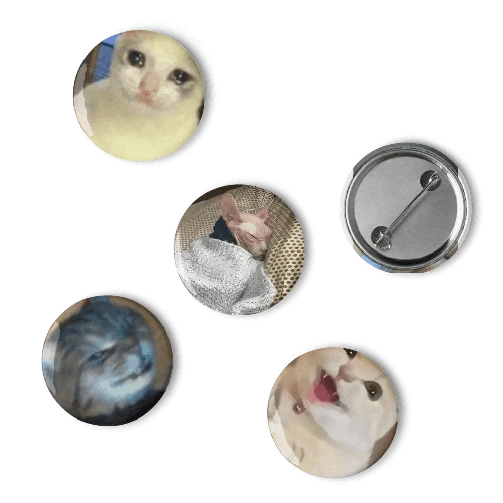 Set of Pin Buttons: Meme Cats 48 product image (6)