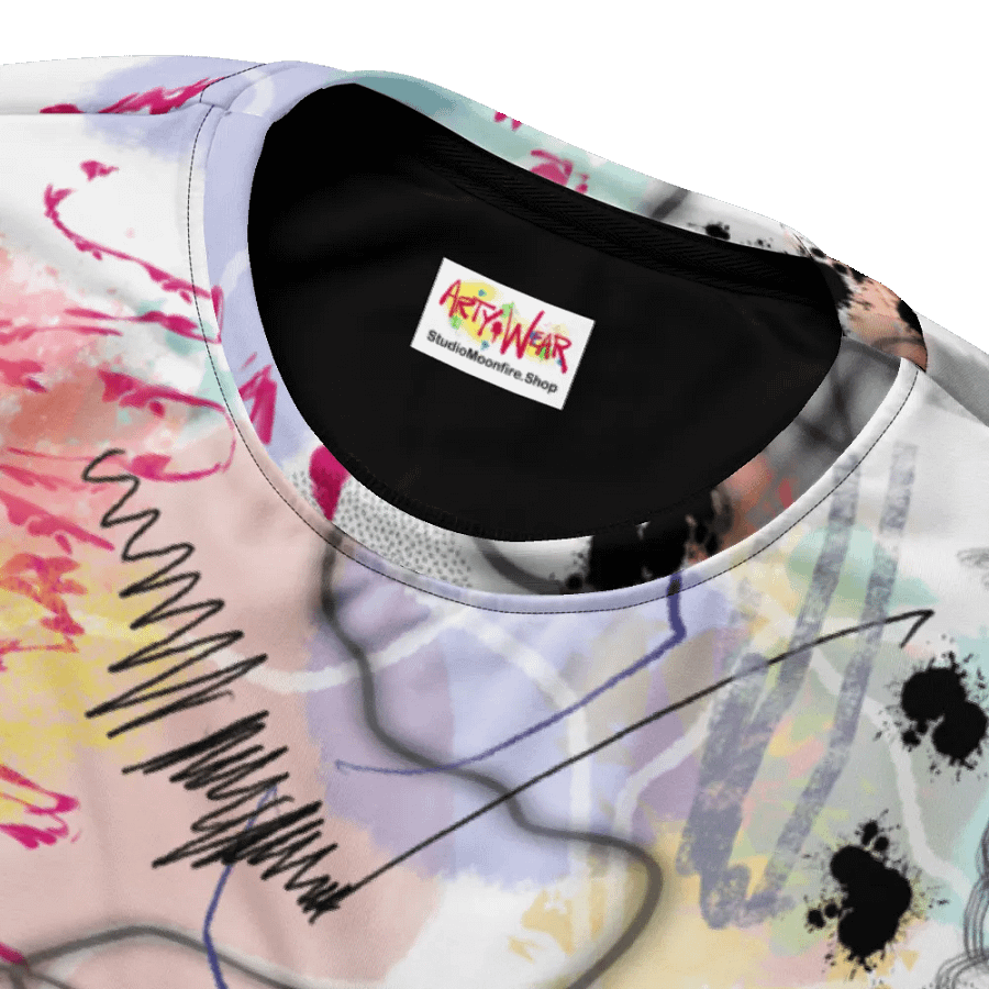 ScribbleWear #8 Unisex Art Sweatshirt/PinkCat product image (5)
