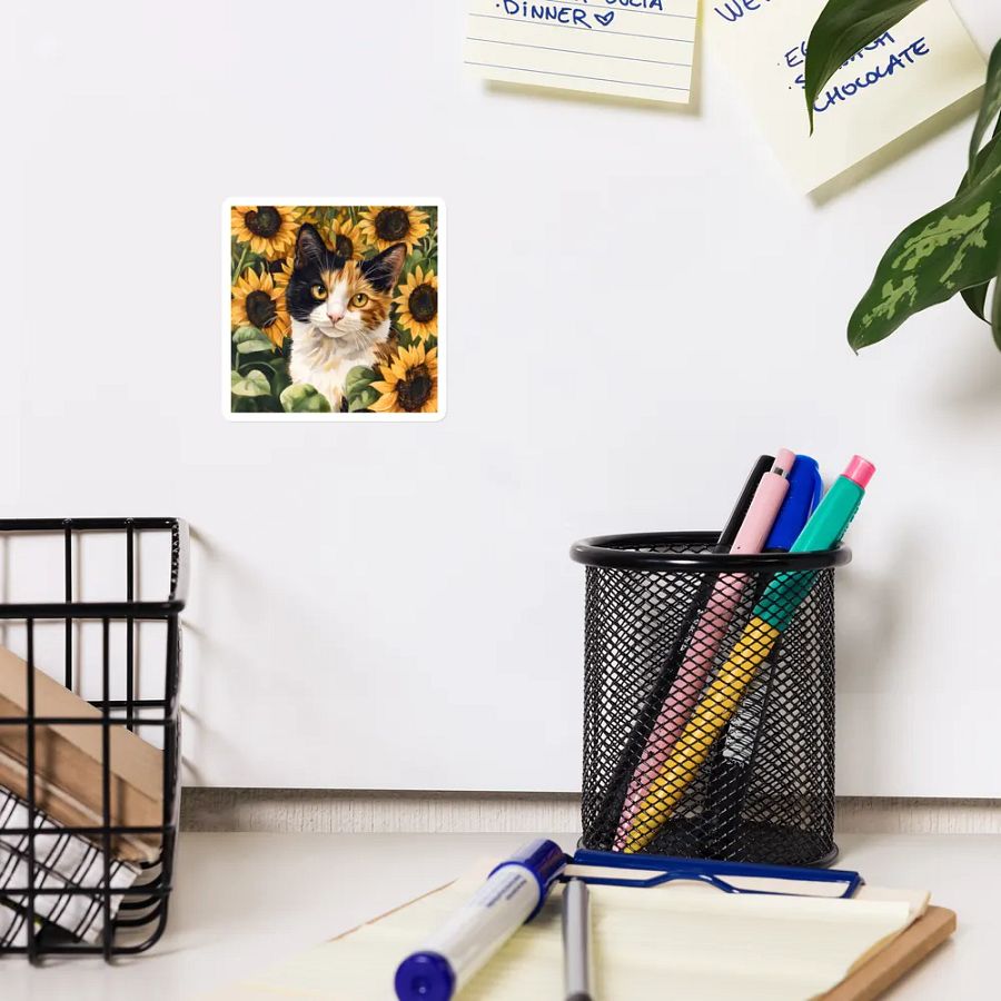 Sunflower Calico Cat Magnets product image (10)