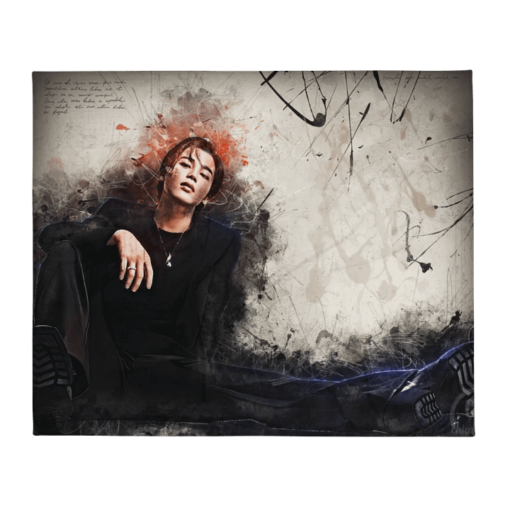 BTS - Jimin - Right Here Waiting Throw Blanket - Designed by ChimberArt product image (2)