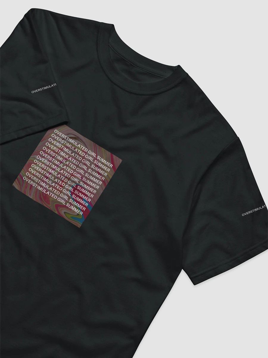 OVERSTIMULATED GIRL SUMMER trippy black eco tee product image (2)
