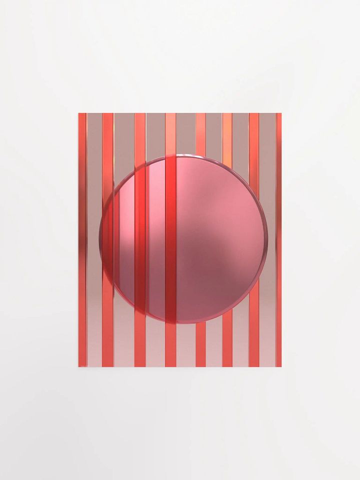 Minimalist 3D Digital Art | Pink Hues Lines Circle Background product image (19)