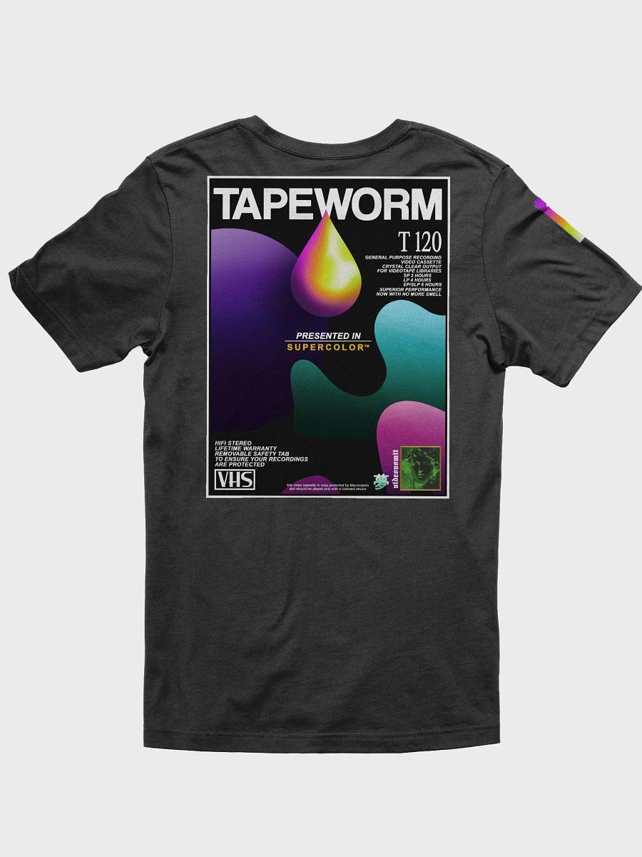 videovomit TAPEWORM VHS backprint tshirt product image (3)