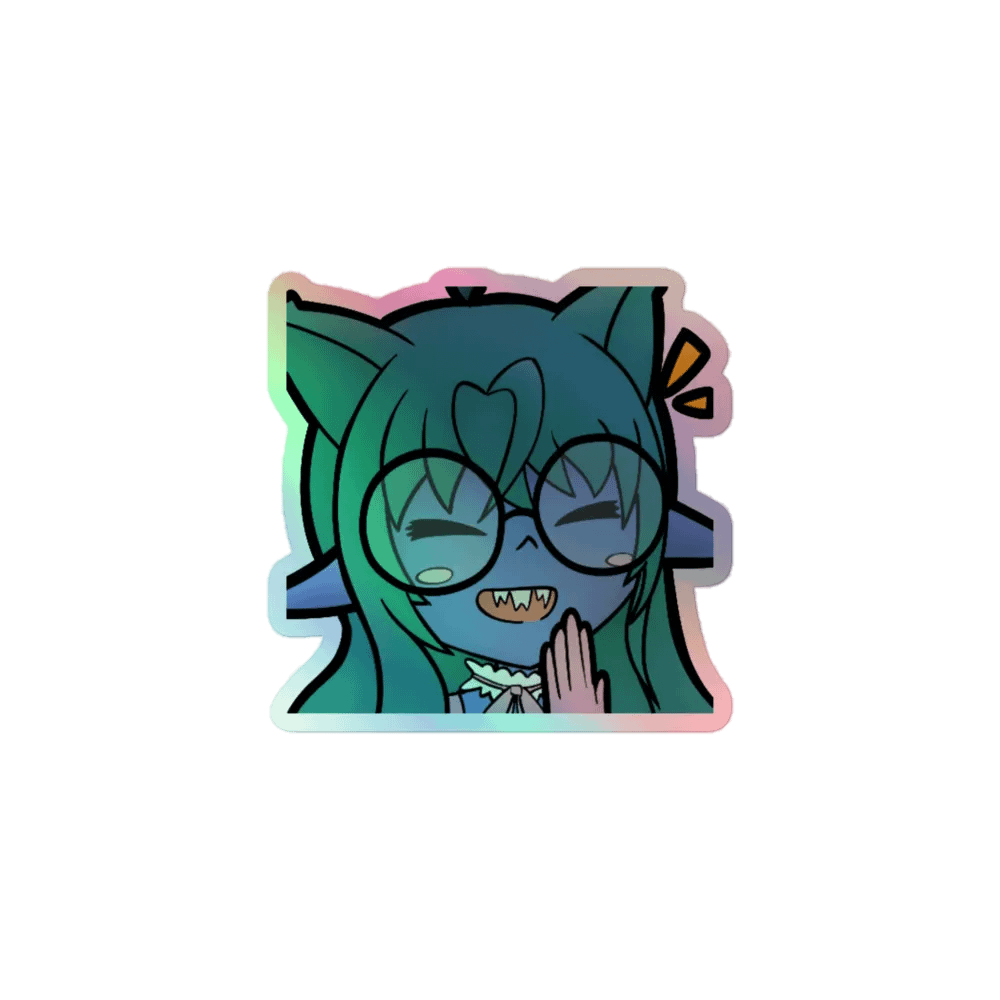 Holographic Shorkface Laugh Emote Sticker product image (1)