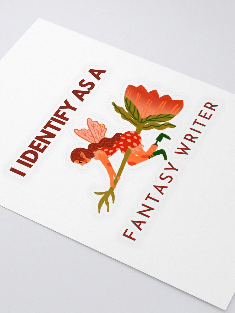 I Identify as a Fantasy Writer Fairy Sticker product image (2)