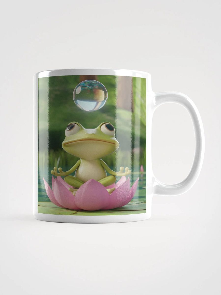 Meditative Frog #Stylish Glossy White Mug product image (1)