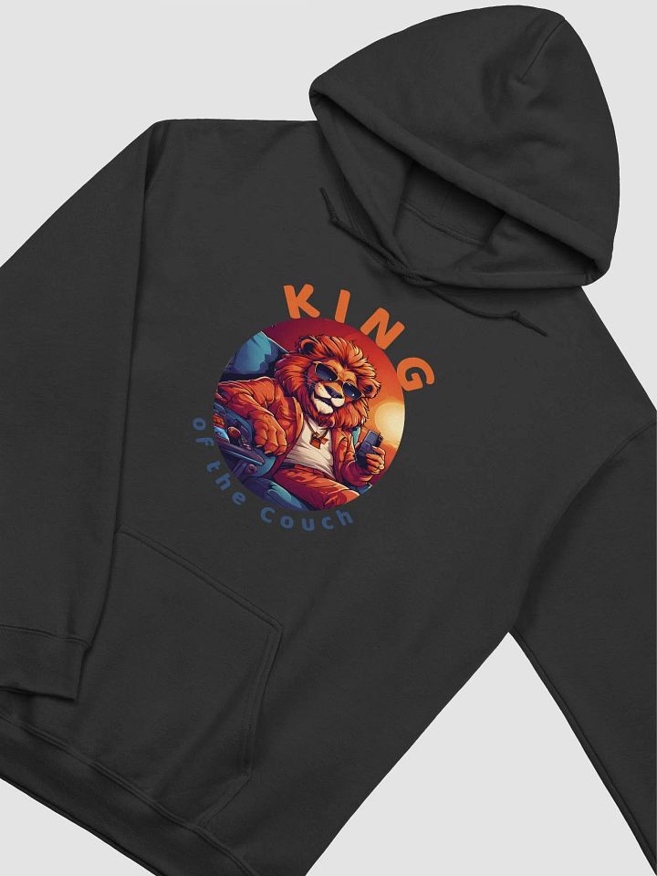King of the Couch - Funny Stylish Cartoon Lion Gildan Classic Hoodie product image (2)