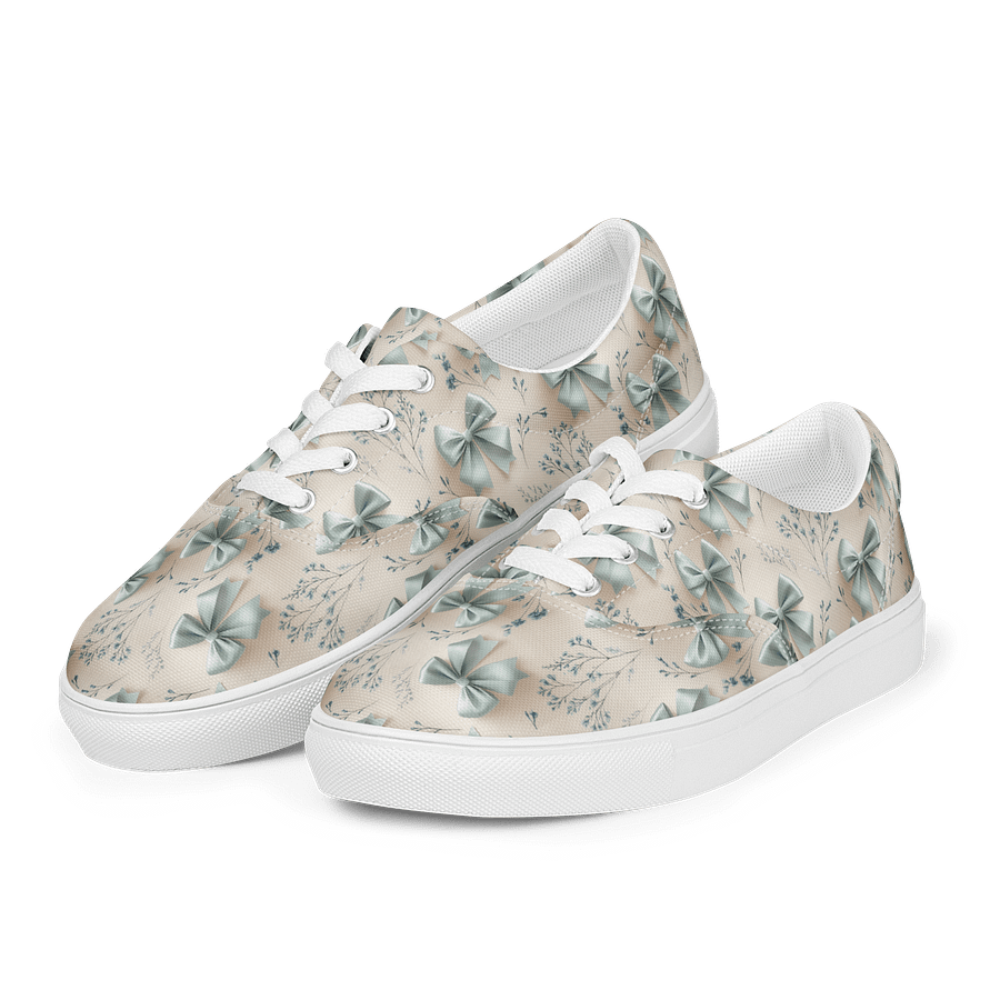 Women's Lace-Up Canvas Shoes – Something Blue Bows product image (4)