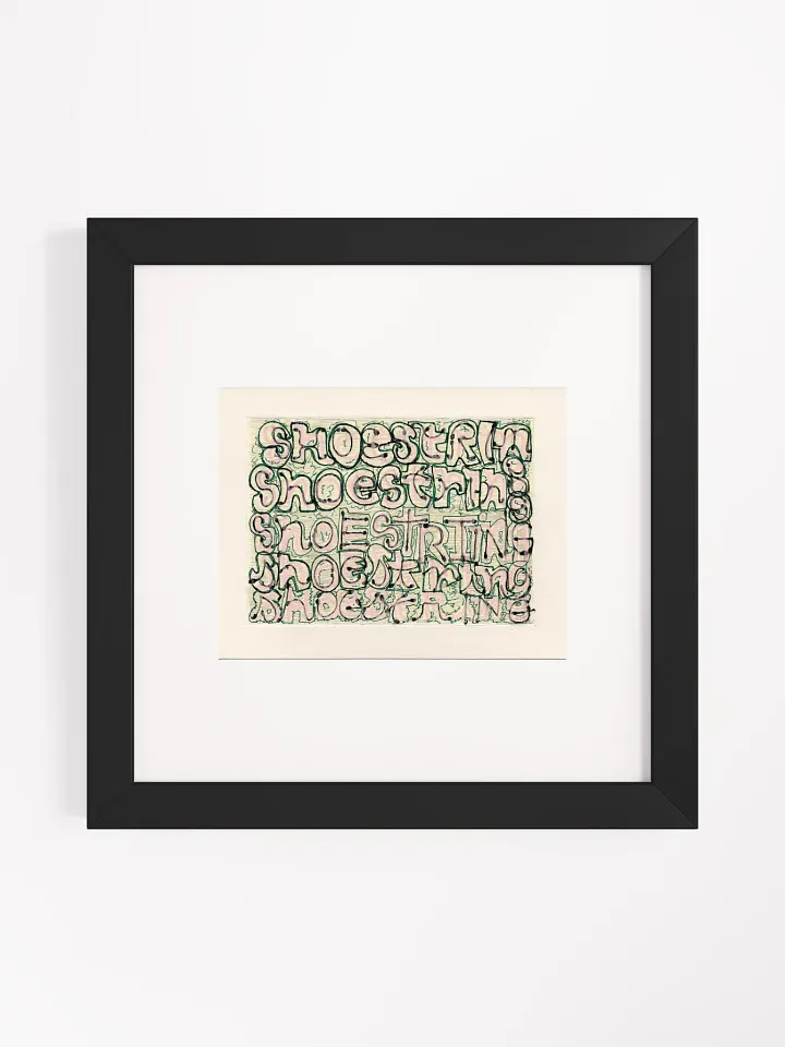 shoestring Panel Card Print Framed product image (1)