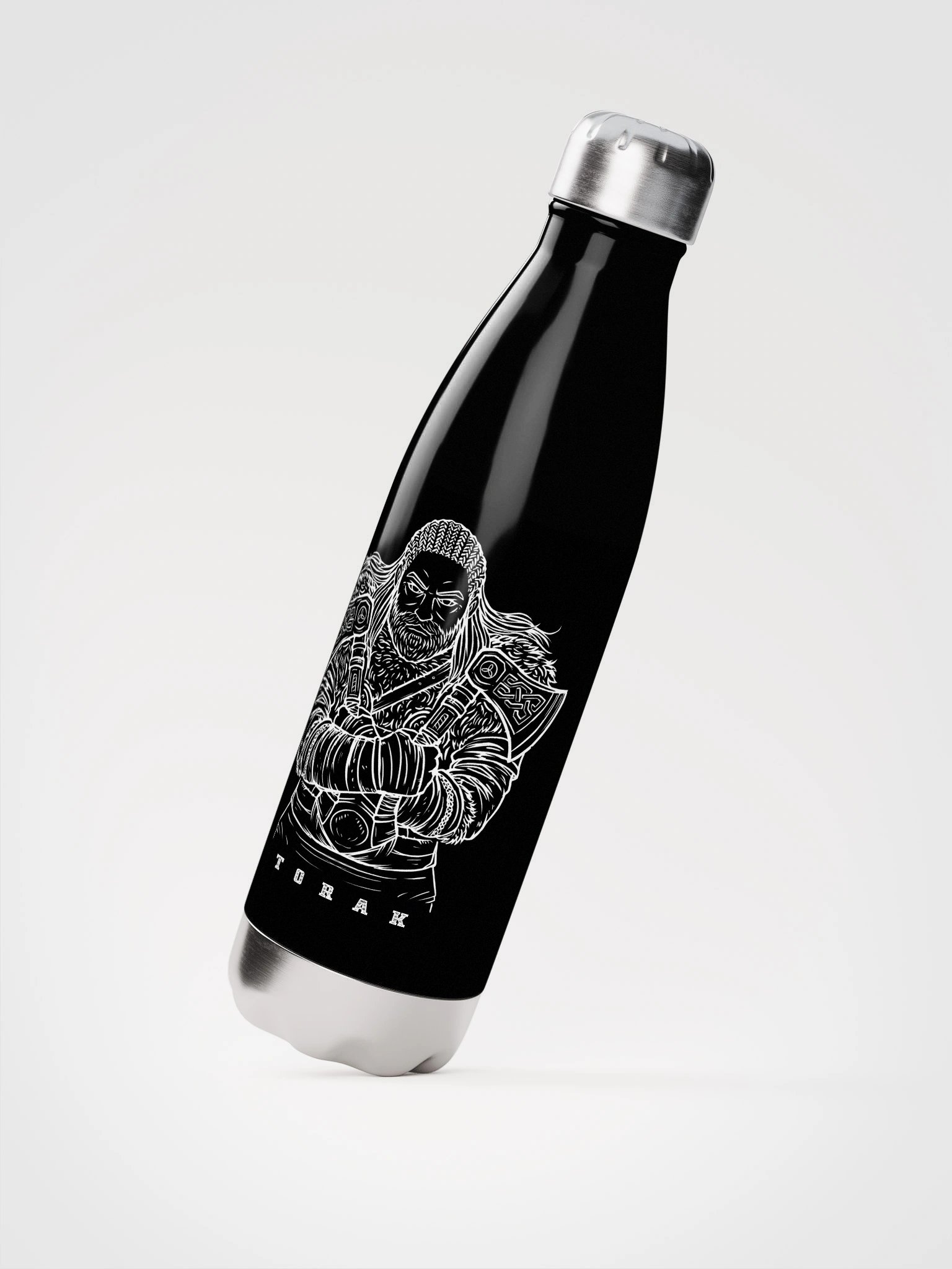 "White Character" Black Stainless Steel Water Bottle product image (2)