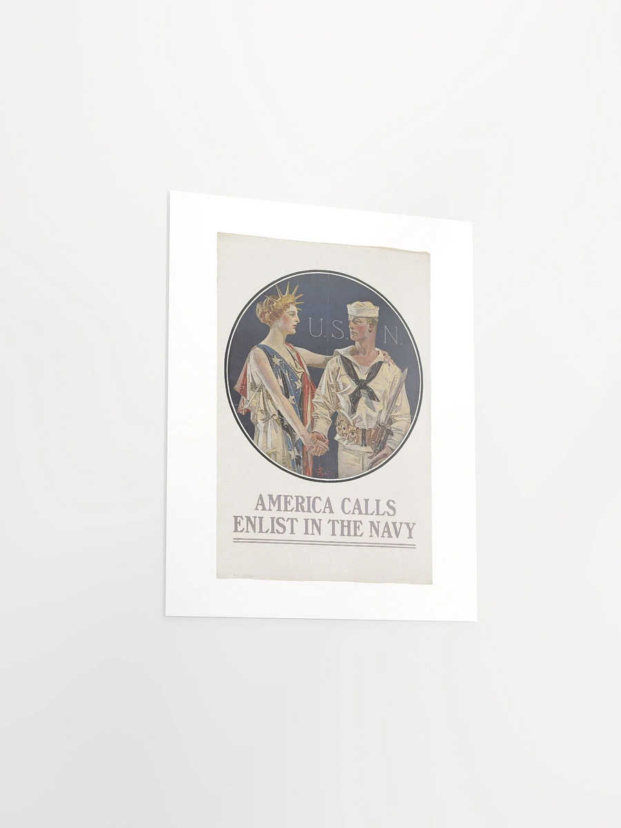 America Calls Enlist in the Navy. U.S. Navy By Joseph Christian Leyendecker (1917) - Print product image (12)