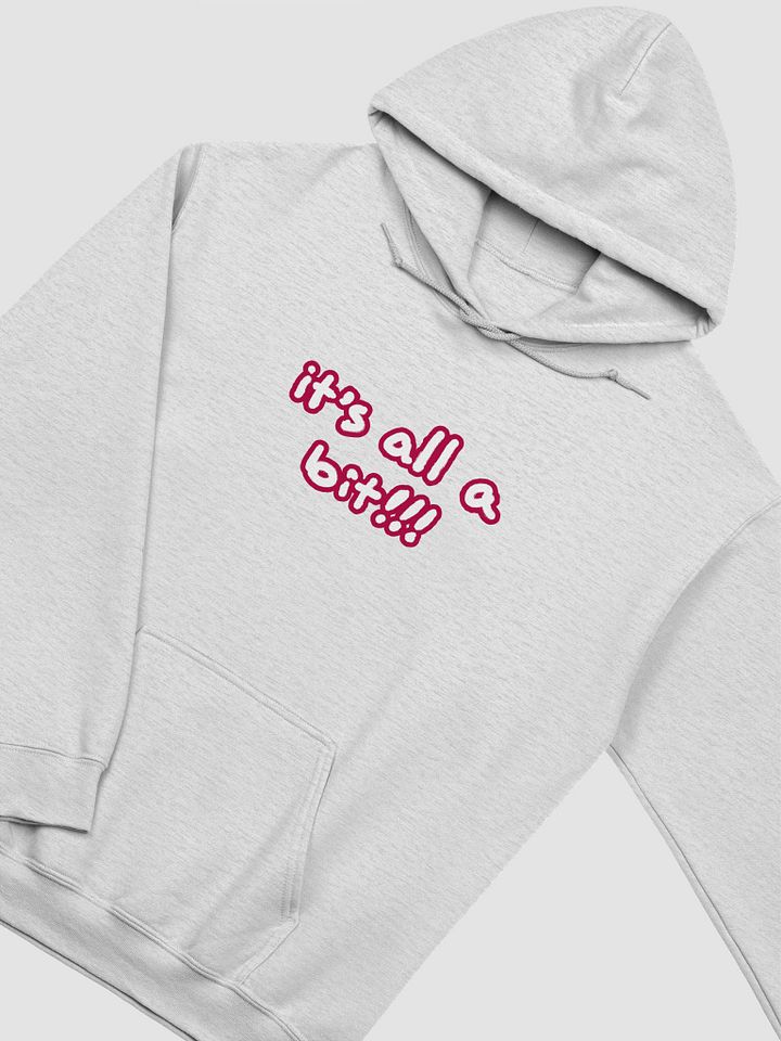 “It’s all a bit!!!” (lined design, #A6073C) classic hoodie product image (1)