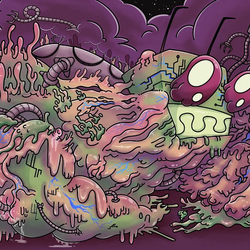 Cursed cartoon prompt from @ketchupjonmustard really got my brain going. This piece was a really fun way to mix things up and...