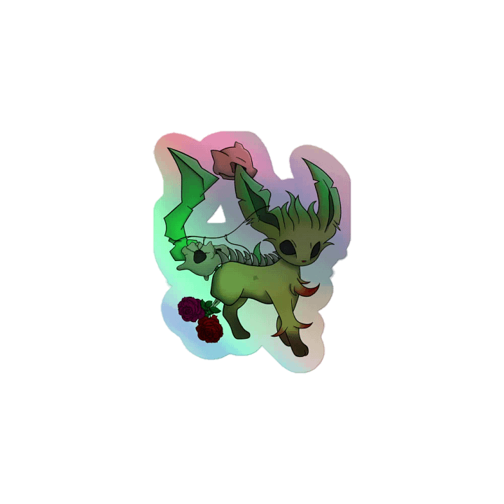 Gothic Leaf Holographic Sticker product image (1)