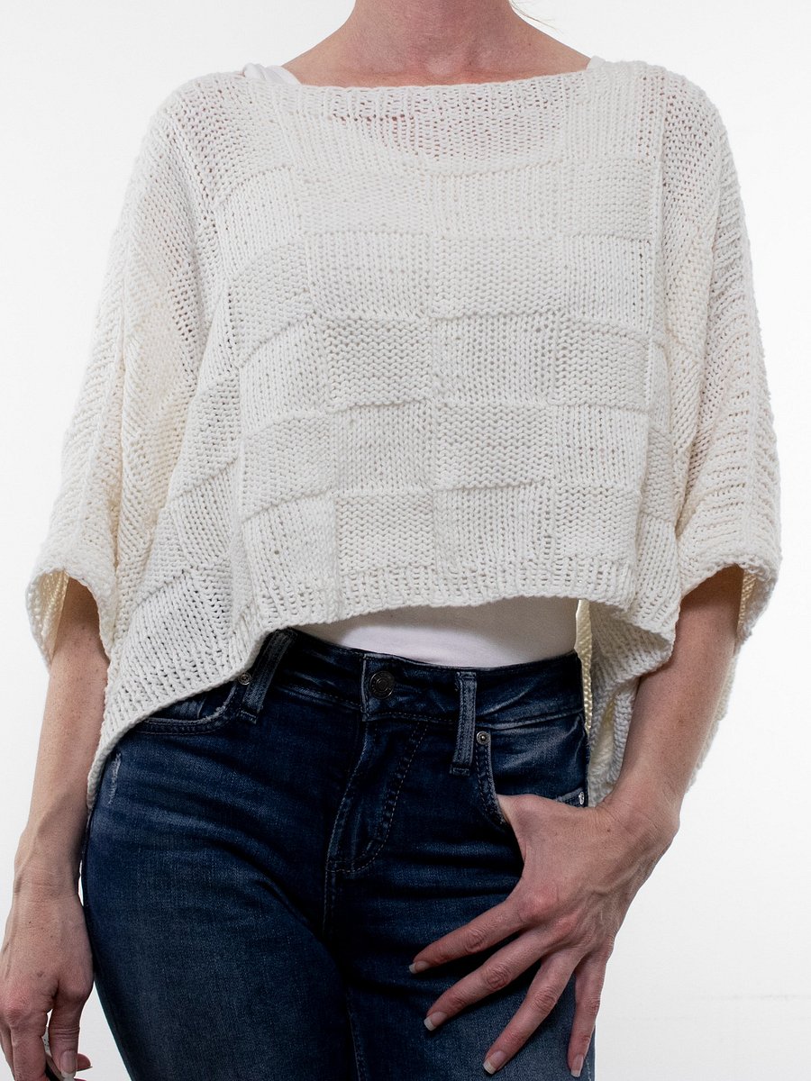 How to Knit a Seamless(ish) Quilt Poncho - Gentle Breeze product image (1)