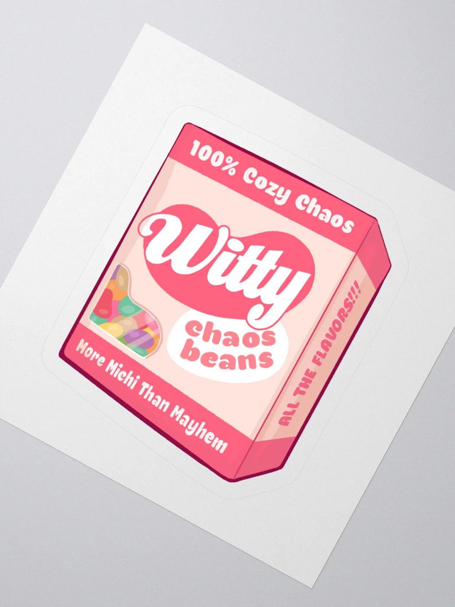 Witty Chaos Bean Sticker product image (6)