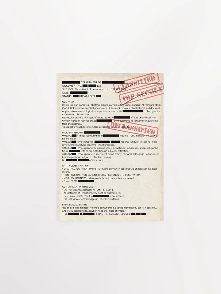 Declassified Spectergraph Document product image (1)