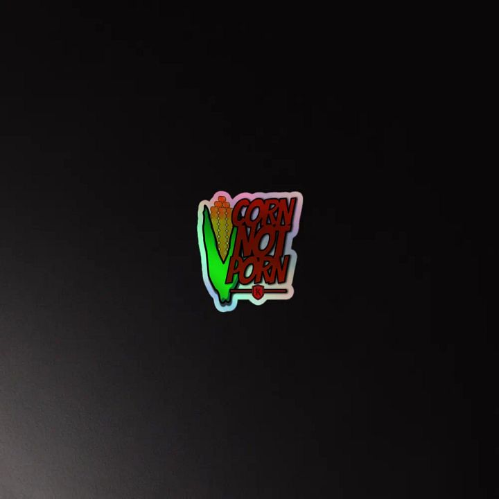 CORN NOT PORN Holographic Sticker product image (4)