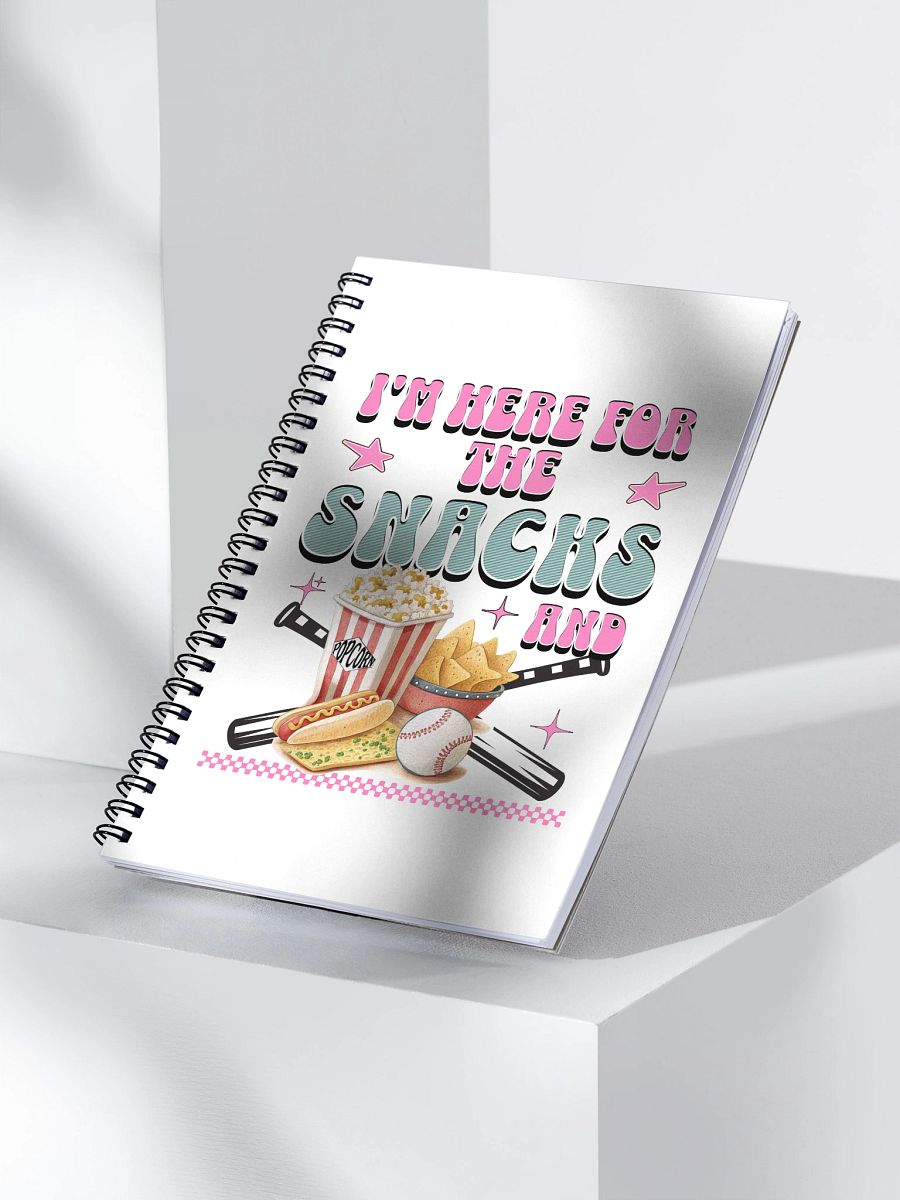 Im Here For The Snacks And Baseball Spiral Notebook product image (3)