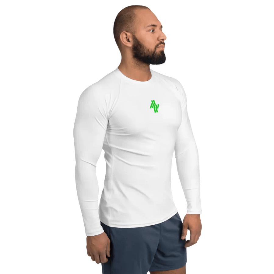 Cowbolt, White Rash Guard With Small Print product image (3)