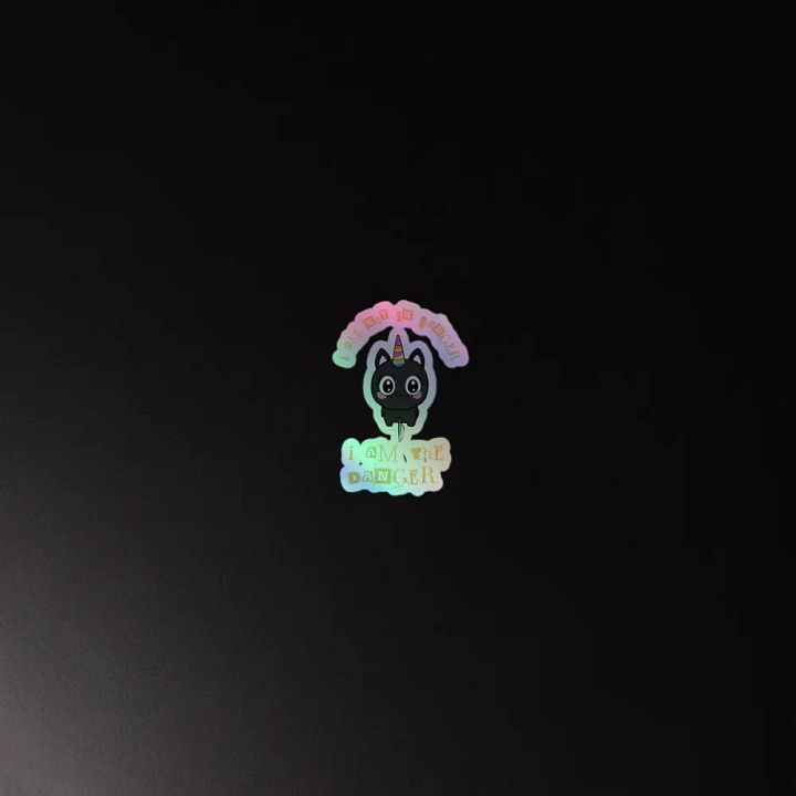 Dangerous Kitty Unicorn Holographic Sticker Sheet product image (4)