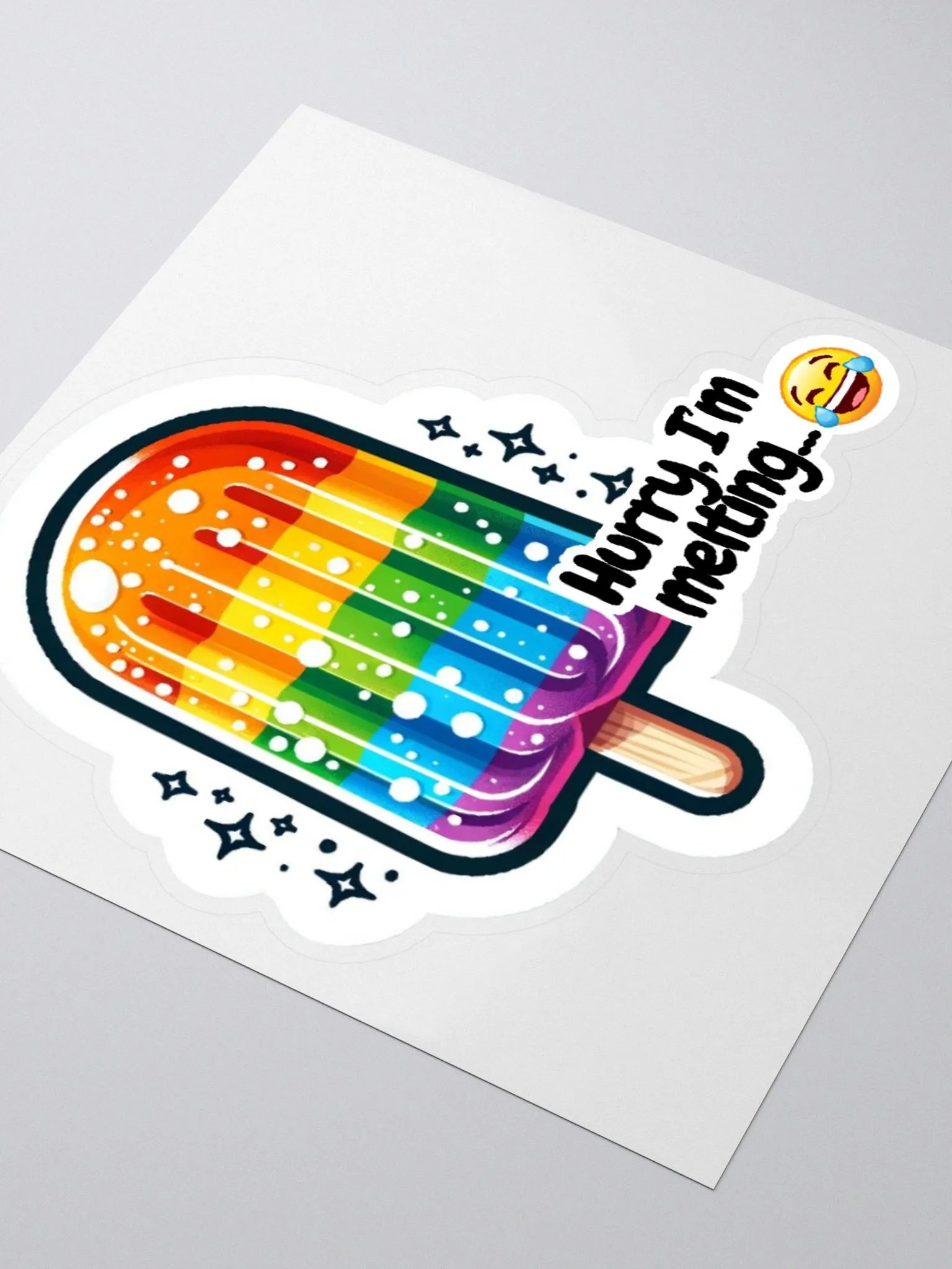 Popsicle Dessert Sticker-Innuendo Sticker-Rainbow Style-LGBTQIA Sticker product image (7)