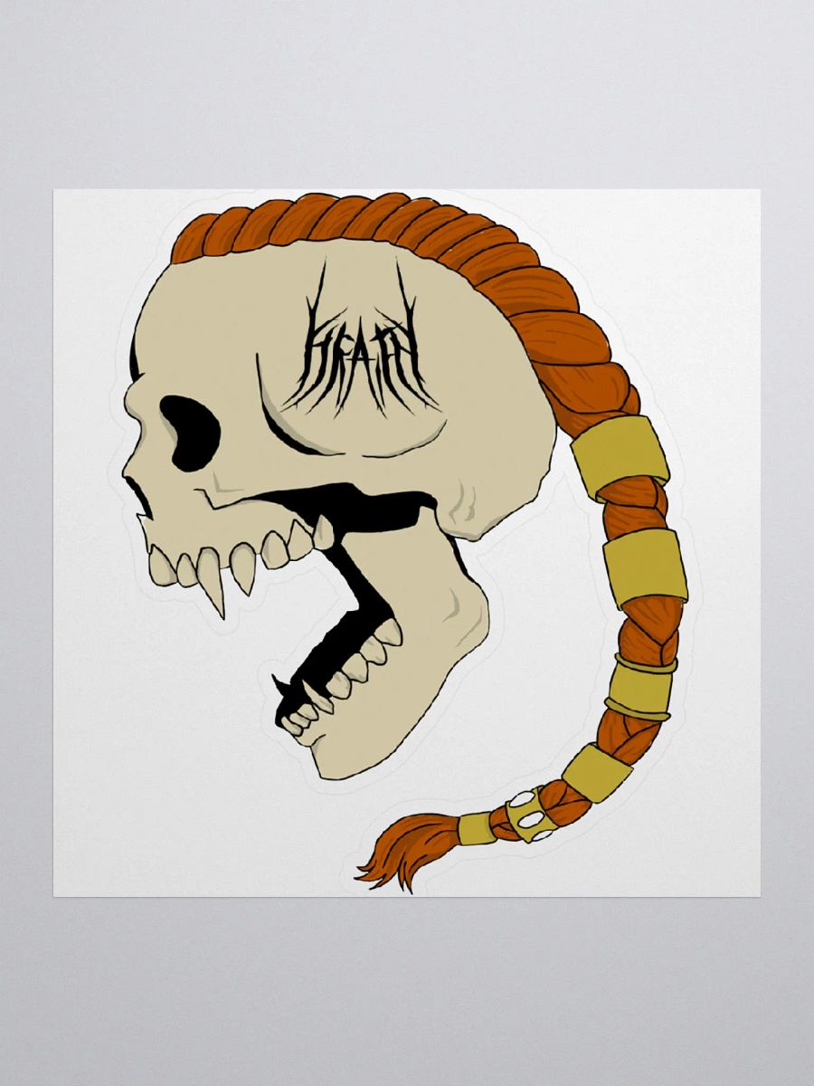 Raffy Skull 3in x 3in (2.5cm x 2.5cm) Sticker product image (1)