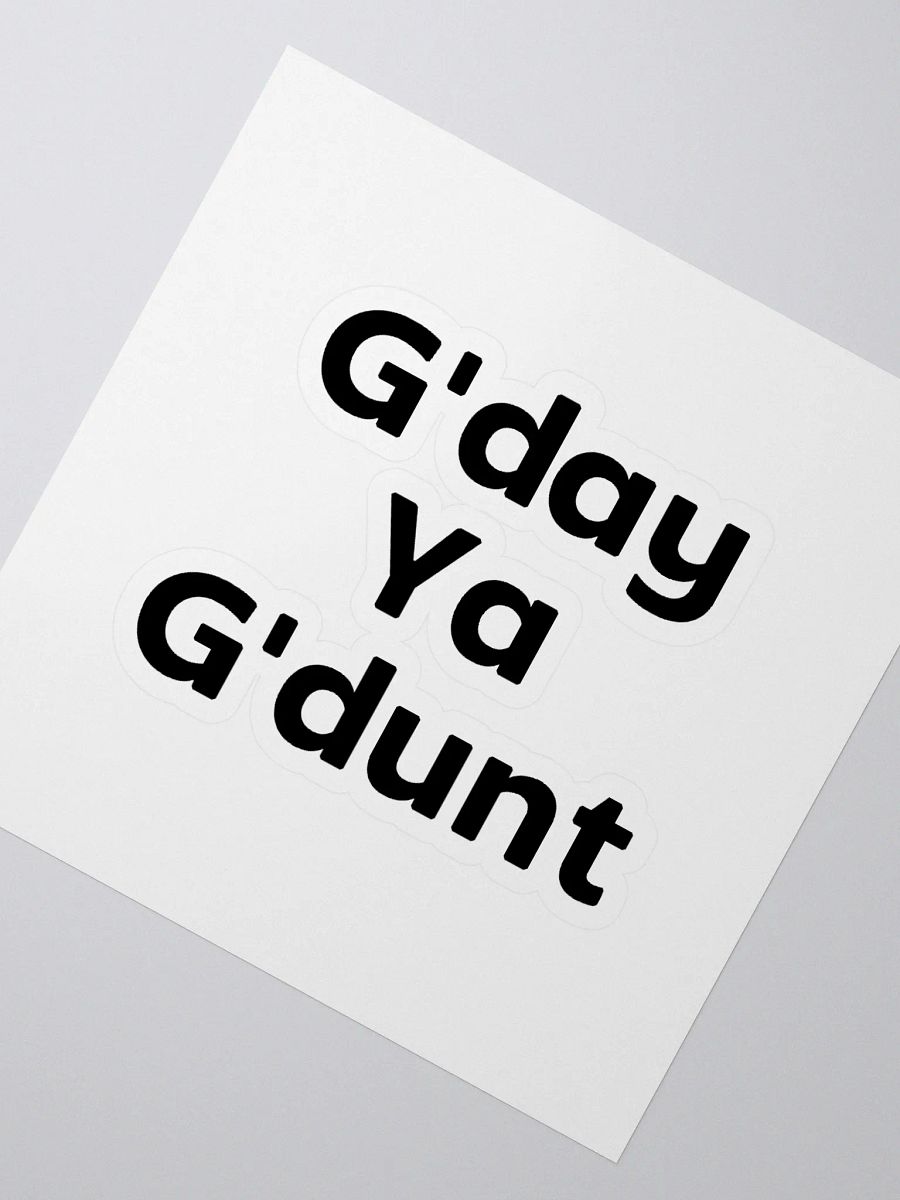 G'day Ya G'dunt Stickers product image (2)