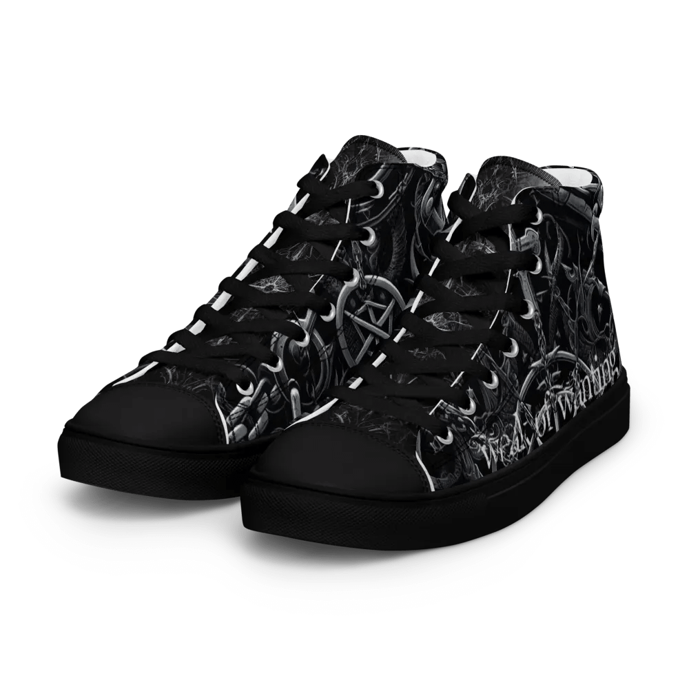 Weak Of Wanting Gothic / Metal Logo High Tops product image (5)