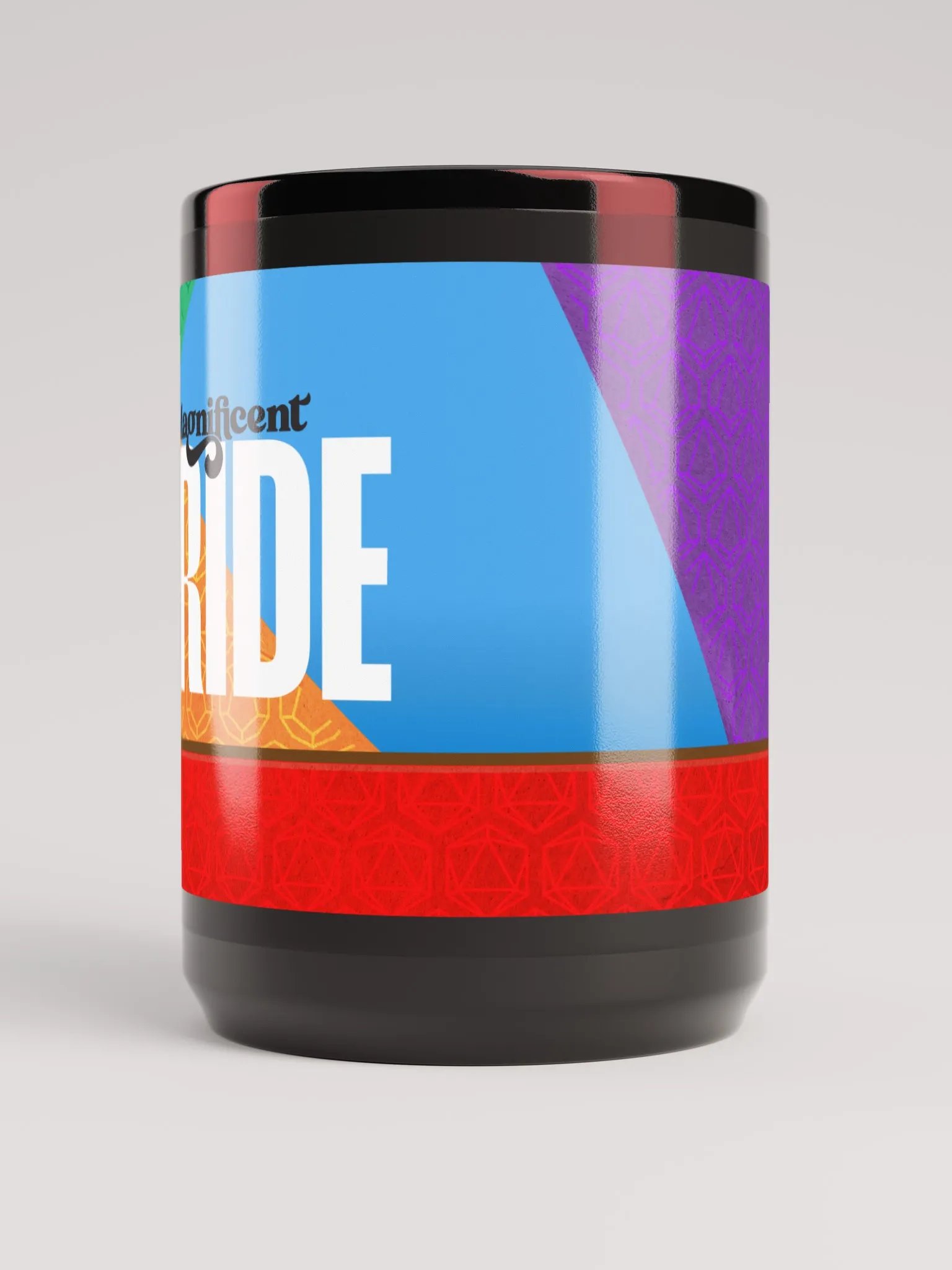 Magnificent PRIDE Pattern - Black Glossy Mug product image (6)