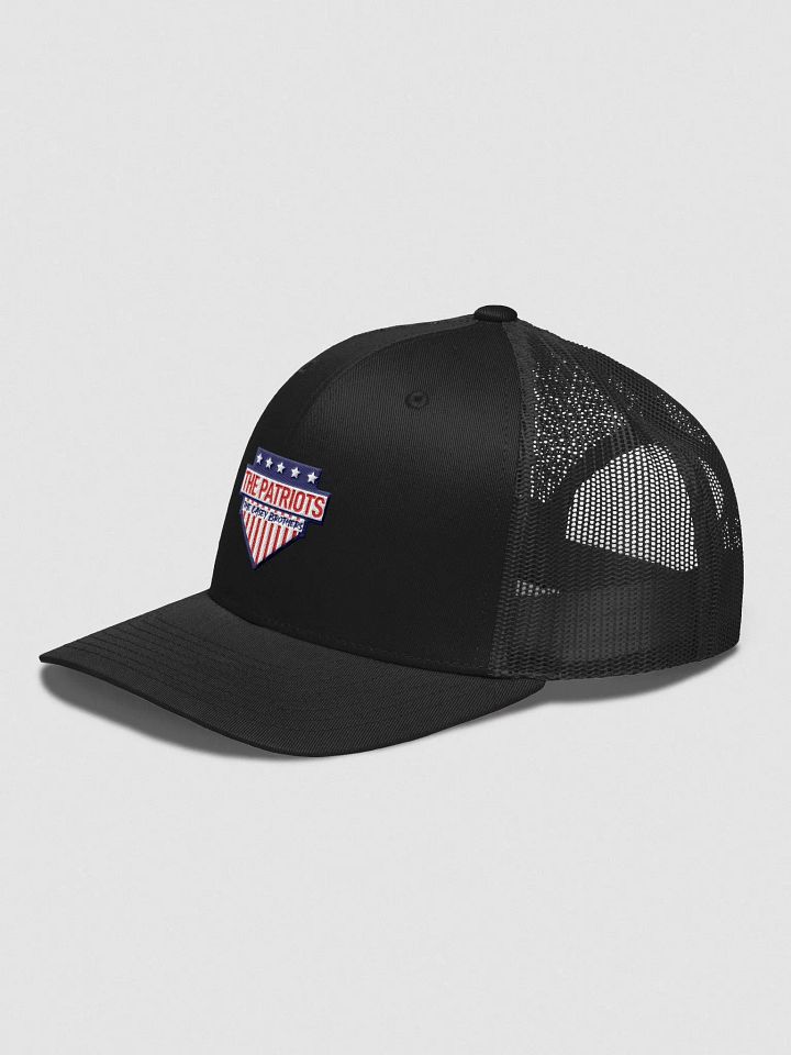 QSHW THE PATRIOTS EMBROIDERED LOGO RETRO TRUCKER HAT product image (2)