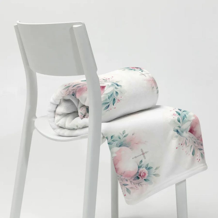 Floral Heart and Cross Throw Blanket product image (20)