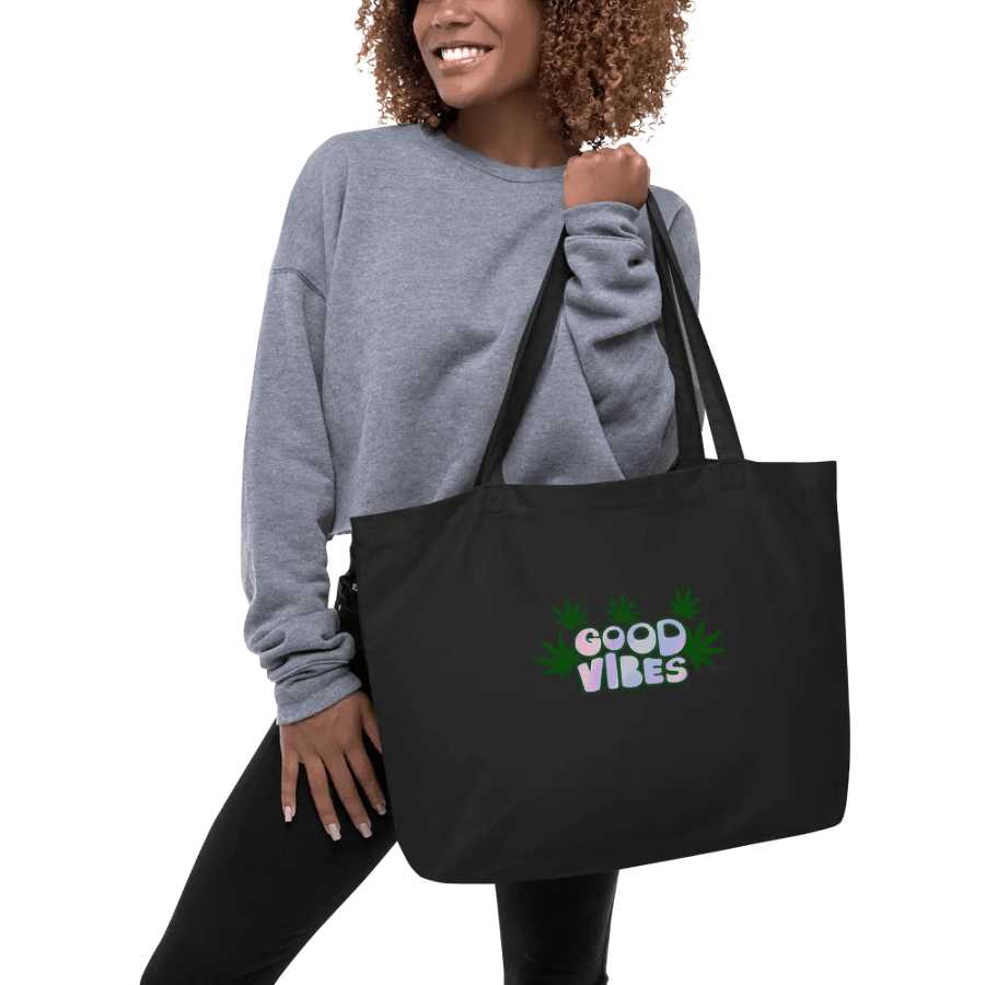 Good Vibes Cannabis Organic Tote Bag product image (5)