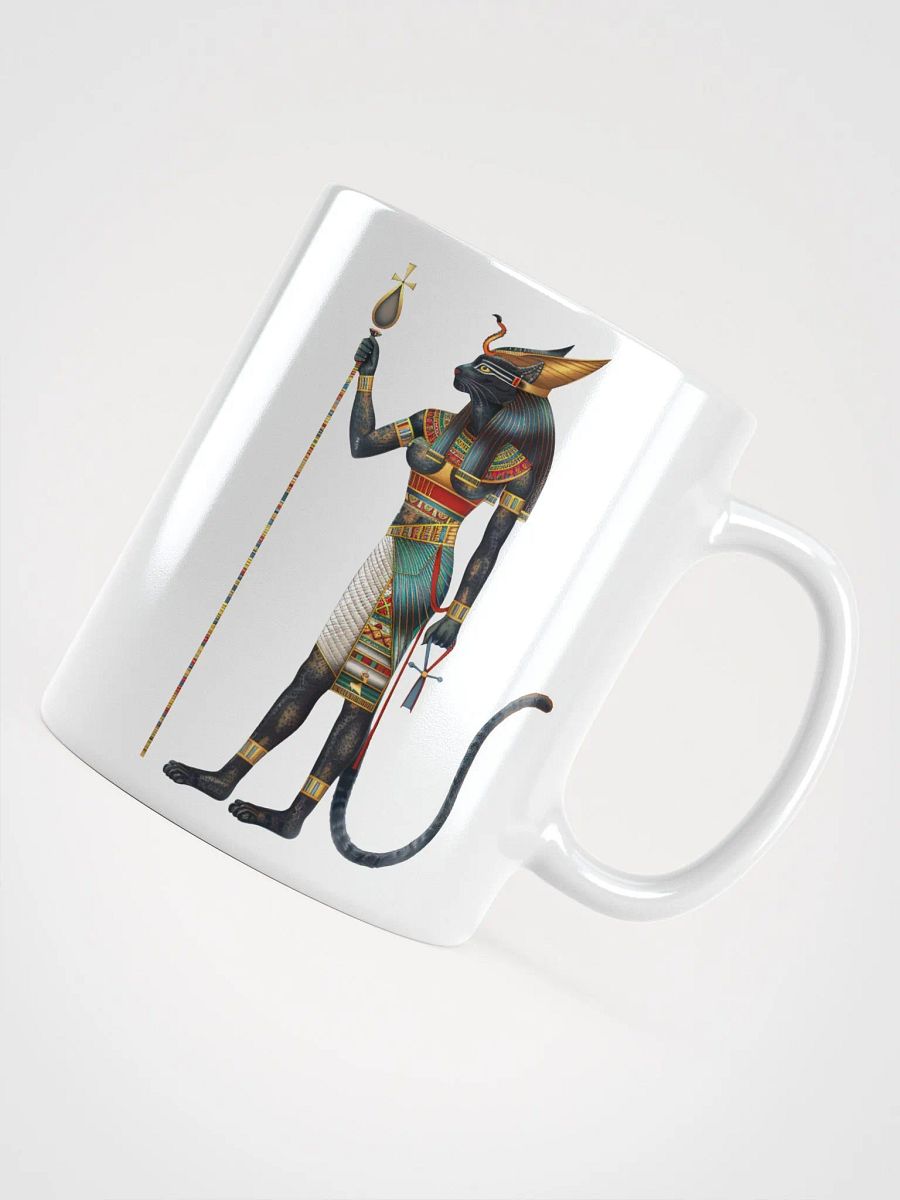 Bastet - The Egyptian Cat Goddess White Glossy Mug product image (4)