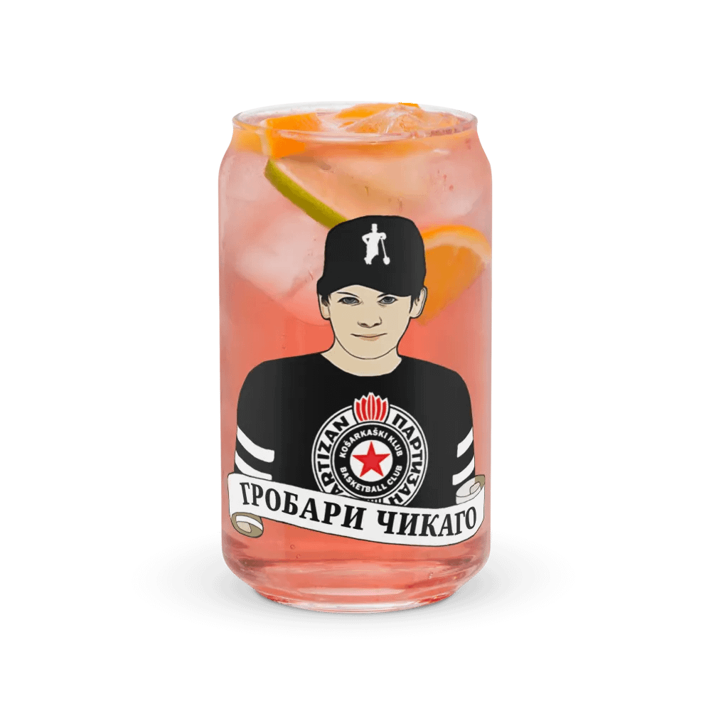 Grobari Čikago KK Partizan Can-Shaped Glass product image (7)