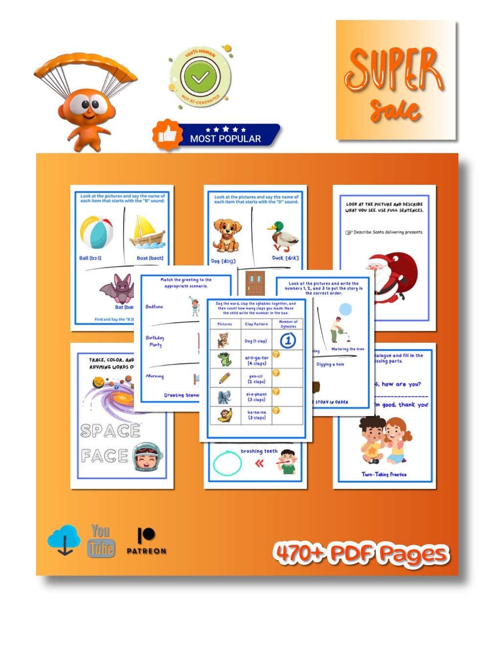 Kiddie Speak Printable Worksheets product image (1)