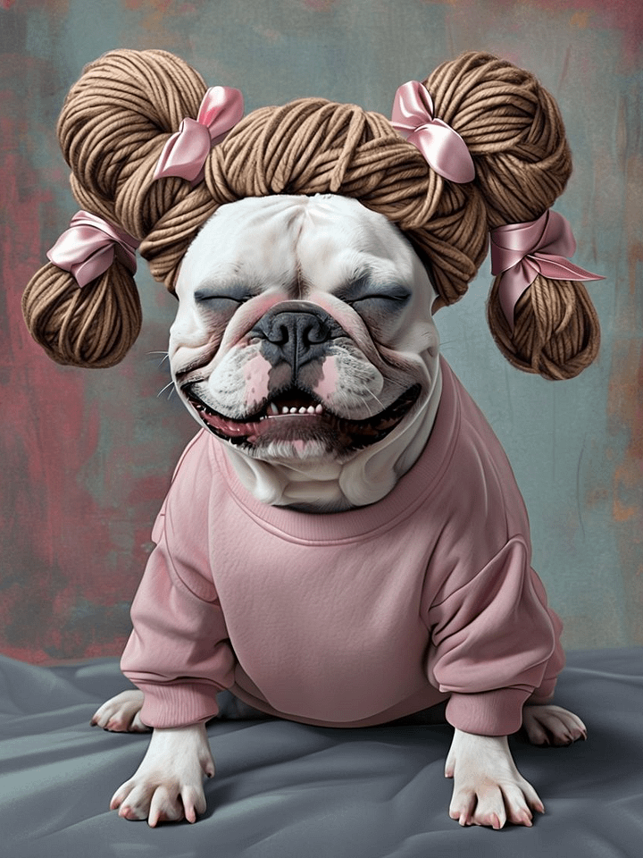 Bulldog Fashionista Framed Poster product image (1)