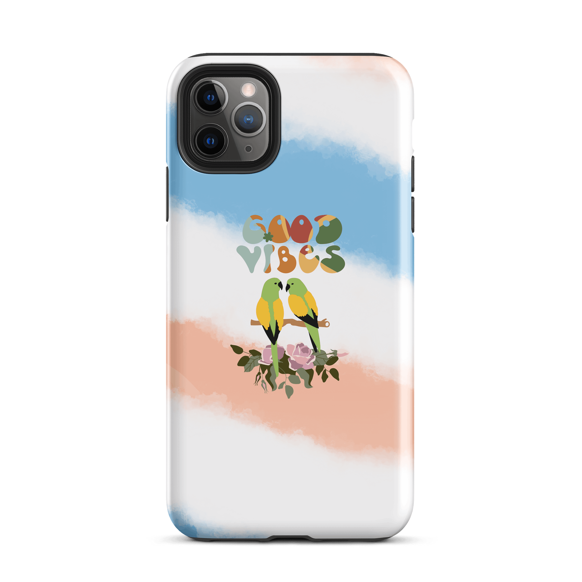 Good Vibes Cartoon Birds iPhone Tough Case product image (26)