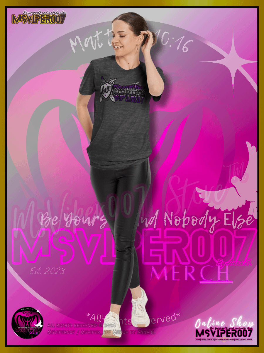 T-Shirt - MsViper007's "Warrior Spirit [violet]" Gaming Comfort T-shirt By Anna H. product image (7)