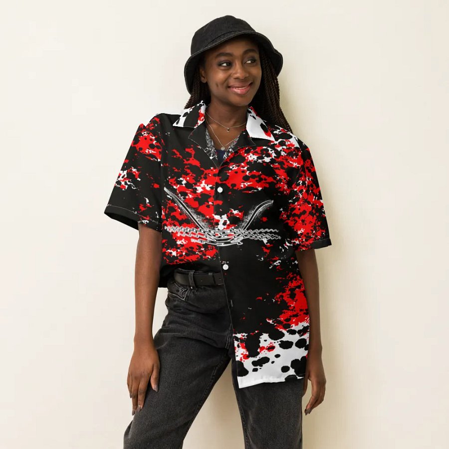 Black HApex Gear Black Logo Hawaiian Shirt product image (6)