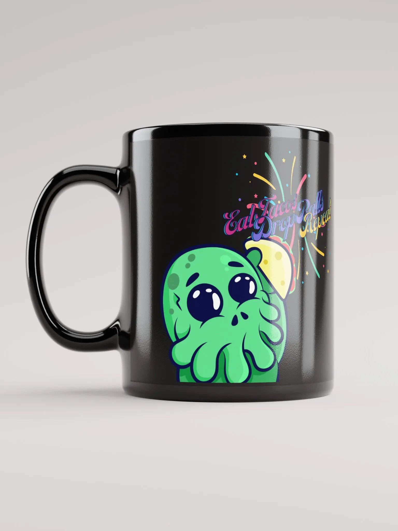 Eat Tacos Black Glossy Mug product image (11)