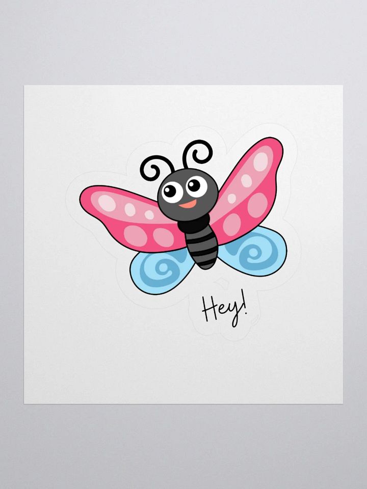 Whimsical Butterfly Kiss Cut Sticker 001 (hey) product image (1)