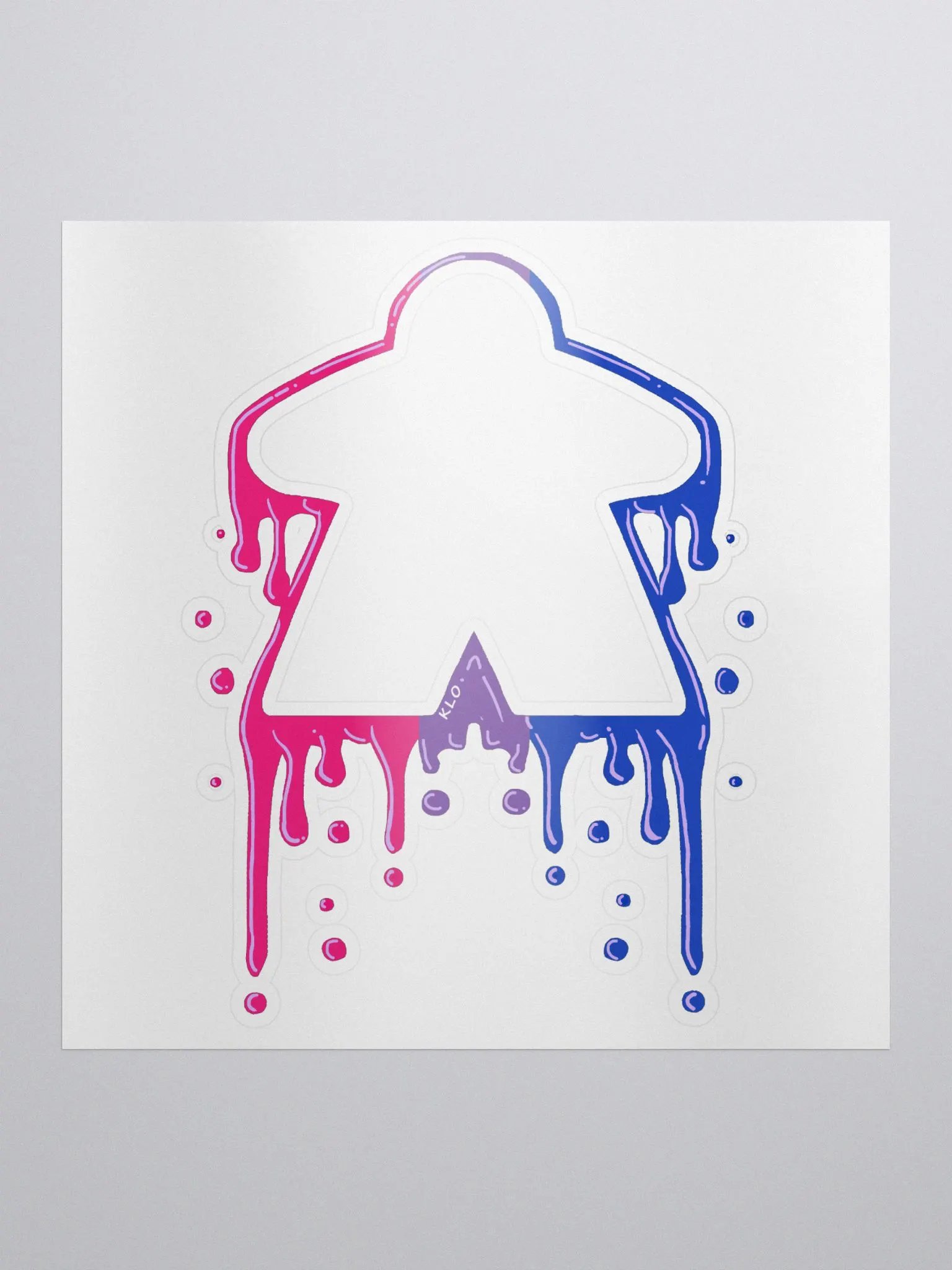 Drippy Bi Pride Meeple Sticker product image (2)
