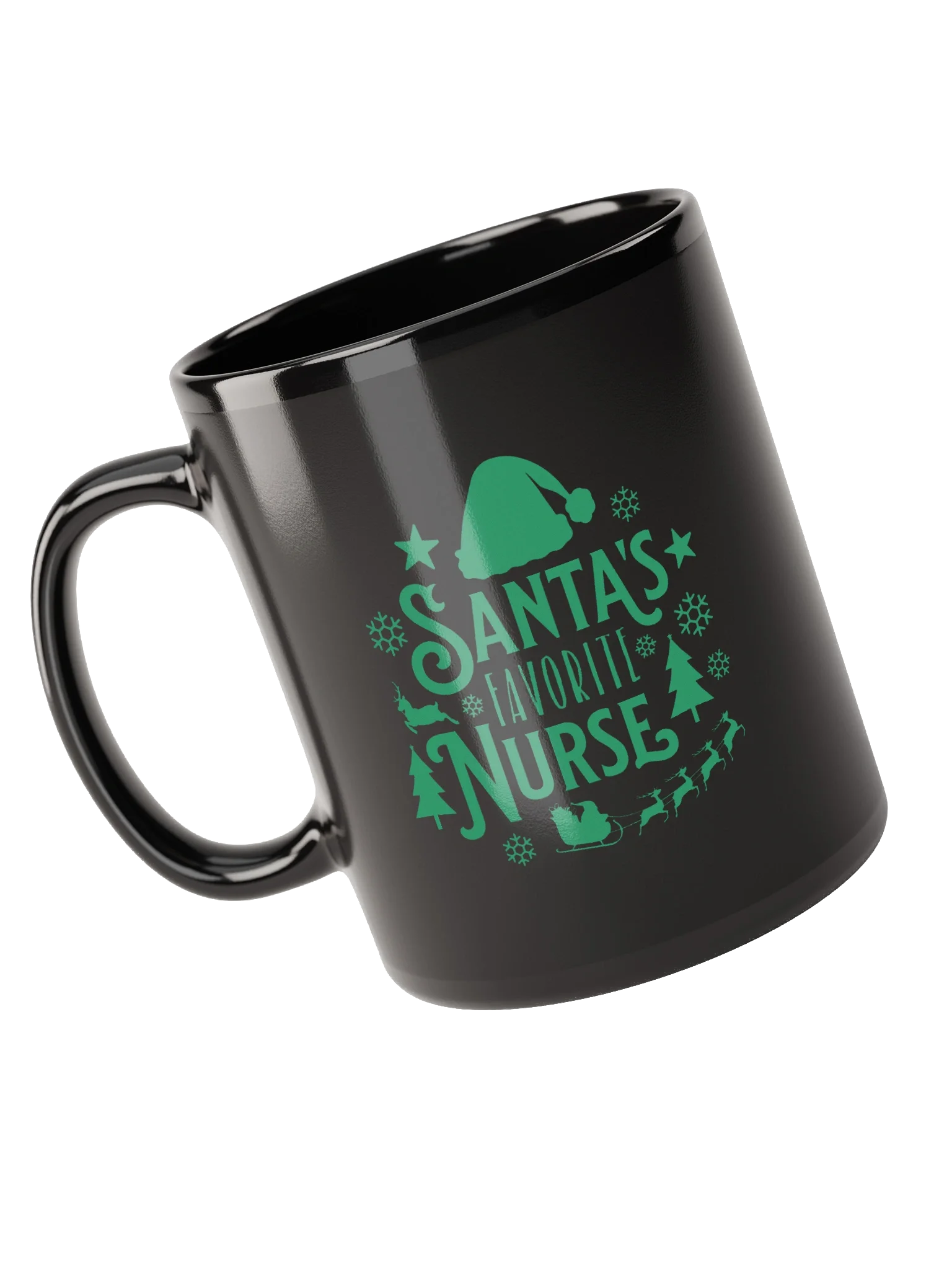 Cheerful Christmas Coffee Mug for Santa's Favorite Nurse product image (5)