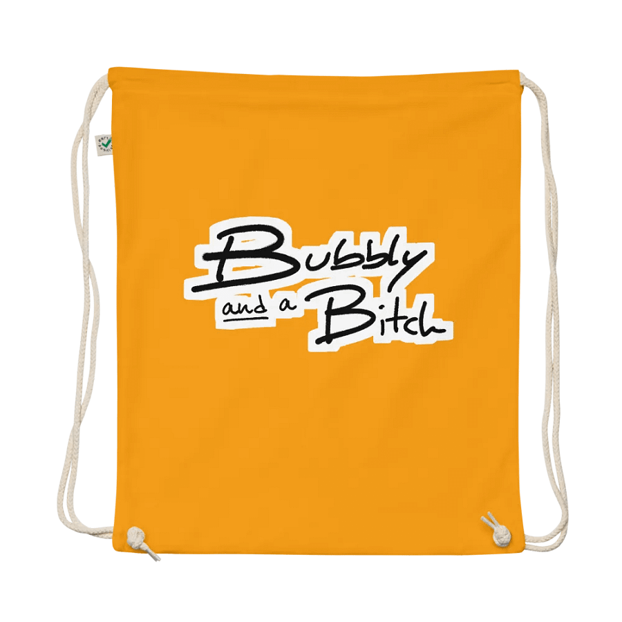Bubbly and a B*tch (bubble design) cotton drawstring bag product image (1)
