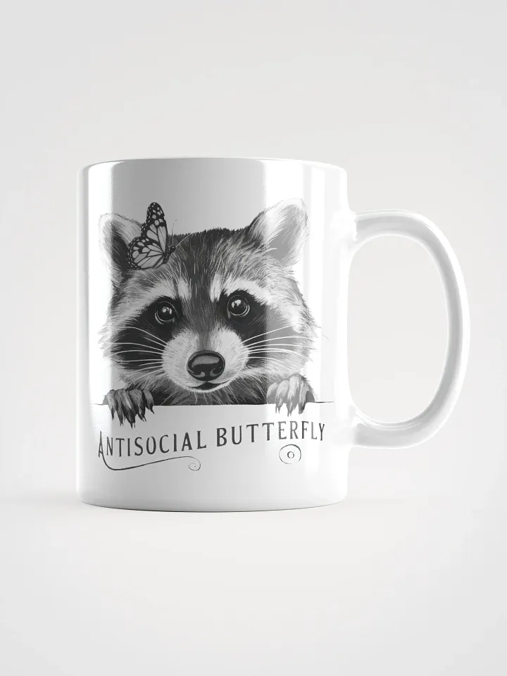 Antisocial Butterfly Raccoon Mug product image (1)
