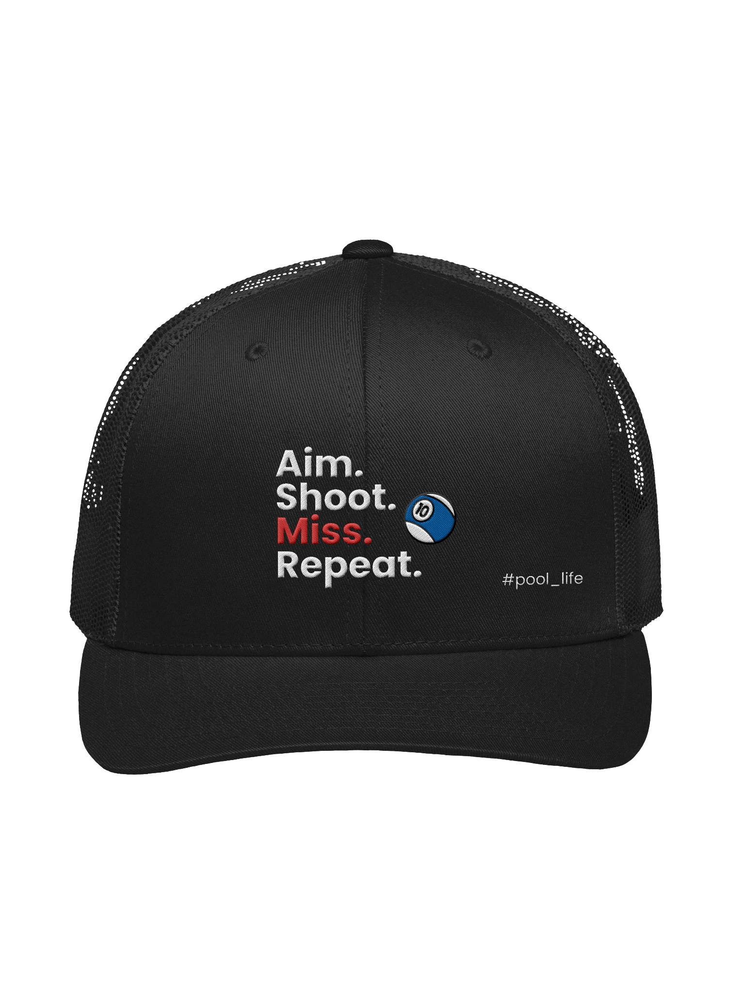 8-Ball Pool Life Cap (Trucker - Black) product image (1)